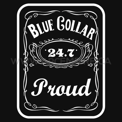 "Blue Collar Proud 24/7" Sticker