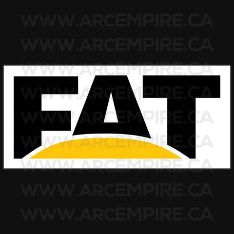 FAT CAT Parody Sticker | A Witty Nod to Industrial Icons