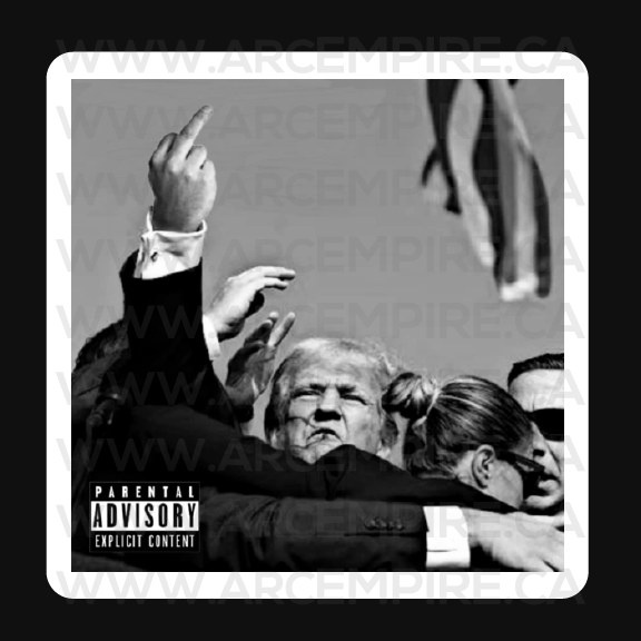 “Trump Giving the Finger” sticker