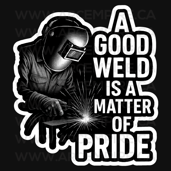 “A Good Weld Is a Matter of Pride” Sticker