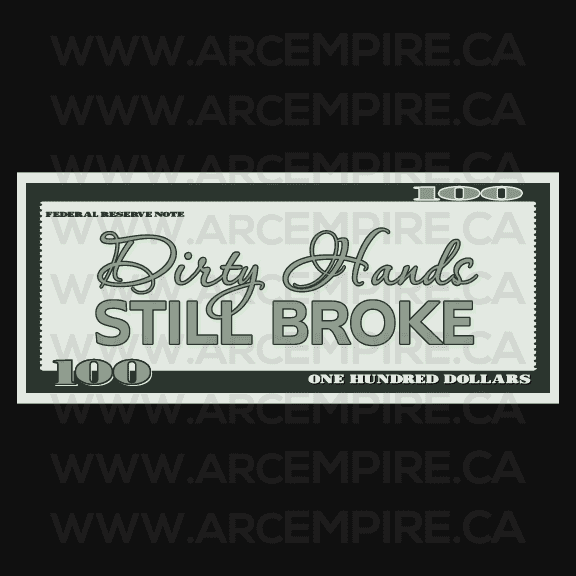 "Dirty Hands - Still Broke" Sticker