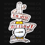 "Go with the Flow" Sticker