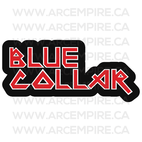 "Blue Collar" Iron Maiden Parody Sticker