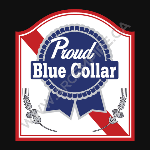 Blue Collar Stickers Proud Wife of a Blue Collar Worker Blue