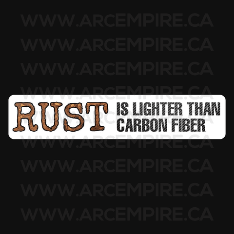 Rust is Lighter than Carbon Fiber